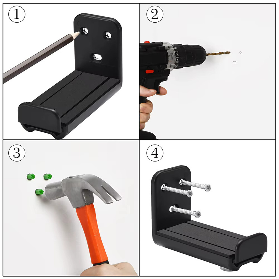 LAIMANEI Anti-Drop Wandhalterung für Soundbar-Lautsprecher, teleskopisch, Schwarz, Tragkraft bis 20 kg, passend für Samsung, Vizio, LG und Bose - Bild 5