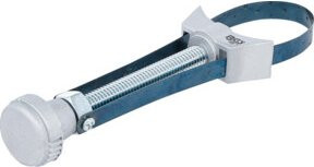 BGS Ölfilter-Bandschlüssel aus Federbandstahl und Aluminium-Druckguss in Silber, Ø max. 105 mm - Bild 1