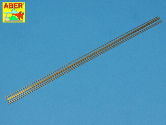 Aber Messing Rundstäbe, 0,8mm, 250mm, 6er Set - Bild 1