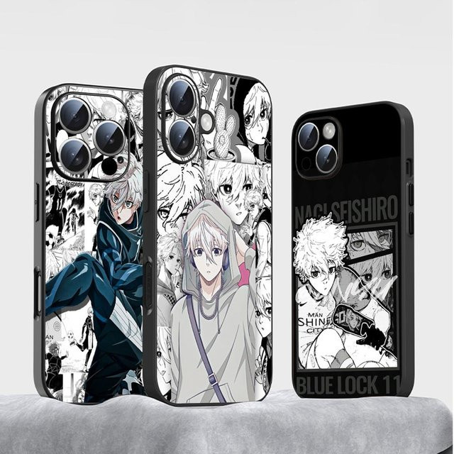 Stoßfeste Anime Handyhülle Nagi Seishiro für iPhone 11 bis 16 Pro Max, Schwarz - Bild 1