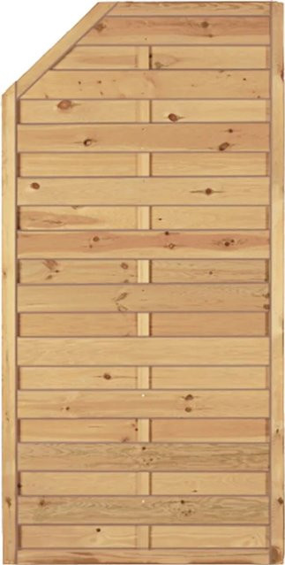 T & J Sichtschutzzaun Maxi-Massiv-Stufe I aus Holz in Grün, Höhe: 90 cm, Breite: 180 cm, Tiefe: 150 cm - Bild 1