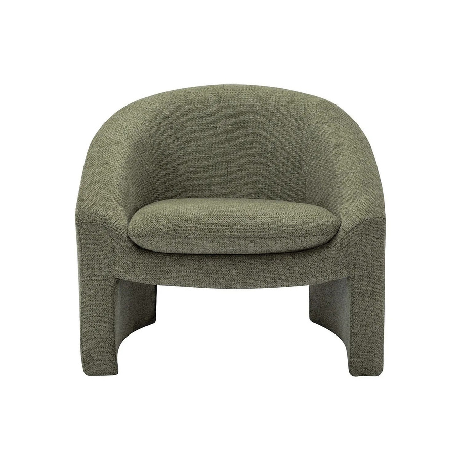 Vente-unique Sessel Ossana mit gerader Rückenlehne in Grün aus Stoff, Höhe: 83 cm - Bild 2