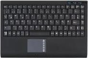 Keysonic ACK-540U+ USB Tastatur mit integriertem Touchpad und Maustasten, QWERTZ Deutsch, Schwarz - Bild 2
