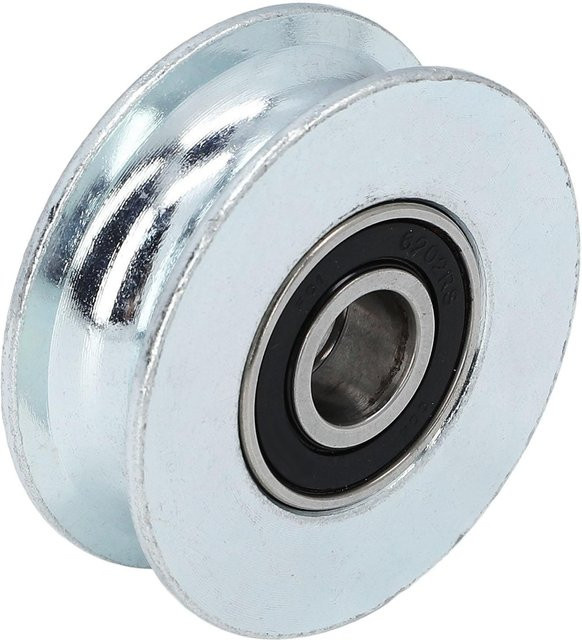 Painter U-Nut Lagerrolle aus legiertem Edelstahl in Silber, Führungsrad für Schiebetore und Hängeprojekte, Außendurchmesser: 64 mm, Mittelloch: 15 mm - Bild 1
