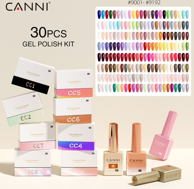 CANNI Gel-Nagellack-Set, 30-teilig, 9 ml, TPO-frei - Bild 1