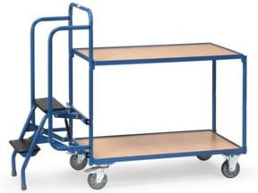 Fetra Kommissionierwagen 2105 in Blau mit TPE-Reifen und 250 kg Tragkraft - Bild 1