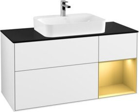 V&B Waschtischunterschrank Finion Wandbeleuchtung in Weiß lackiert, Breite: 120 cm, Höhe: 50,1 cm, Tiefe: 50,1 cm - Bild 1
