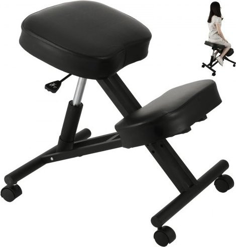 VEVOR Ergonomischer Kniehocker als Bürostuhl mit verstellbarer Unterstützung in Schwarz - Bild 1