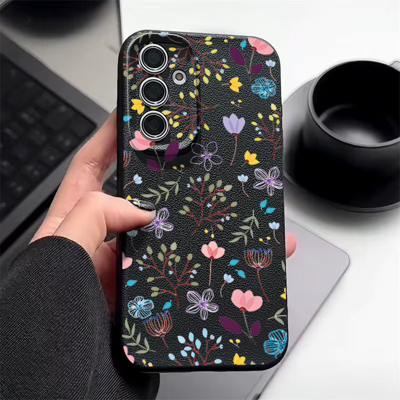 Florale Blumenhülle für Samsung Galaxy S25 S24 S23 S22 Ultra S21 Plus A56 A36 A17 A16 A55 A15 A54 5G FE in Pink Multicolour aus TPU - Bild 3
