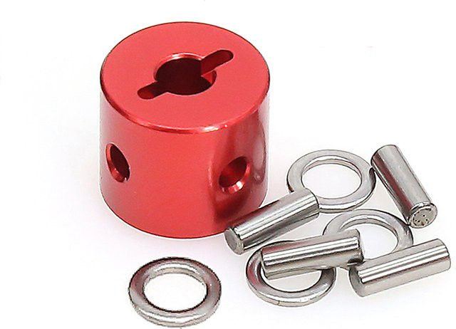 TAMIYA CNC-Metall-Straight-Lock-gerade Achse, Upgrade-Getriebesatz, Rot - Bild 1