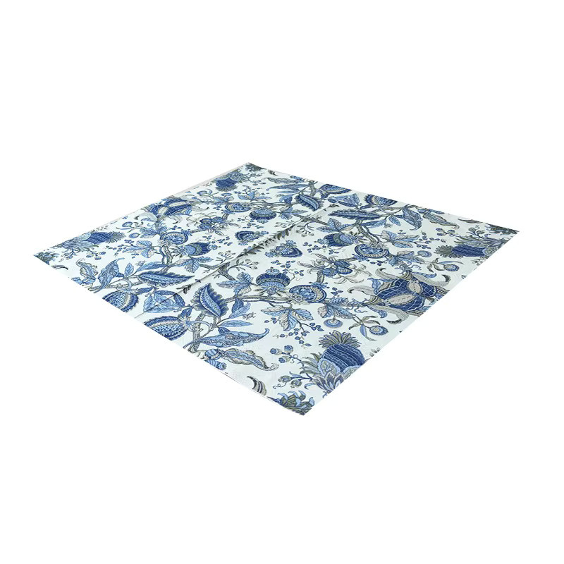 GUANYAO 20 Stück 2-lagige Servietten mit blau-weißem Vintage-Floral-Muster, B/B: 33 x 33 cm - Bild 3