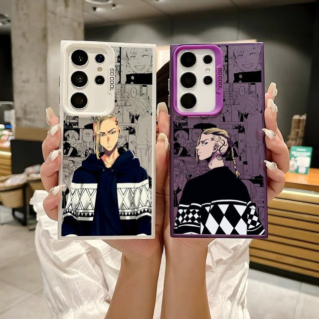 Anime D-Draken Silikon Handyhülle für Samsung Galaxy S25 Edge S24 S23 S22 S21 S20 Ultra in Bunt und Silber - Bild 1