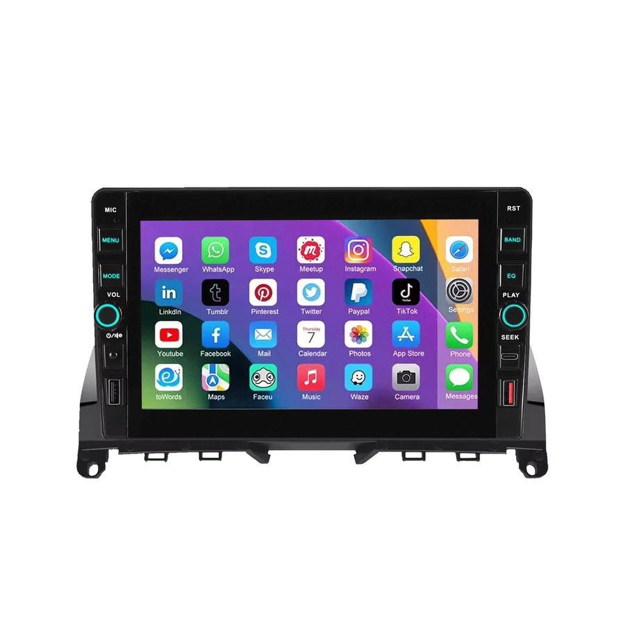 ESSGOO Android 15 Auto Multimedia Navigationssystem mit 9 Zoll Display, 4 GB RAM + 64 GB Speicher, GPS Radio, CarPlay und Wi-Fi für Mercedes-Benz C-Klasse W204 S204 (2006-2011), Schwarz - Bild 5