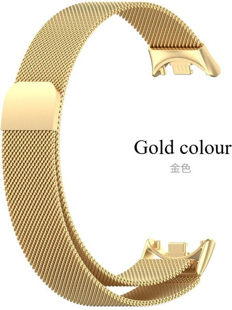 LUJING Uhrenarmband Edelstahl, Milanaise, Gold, Unisex - Bild 1
