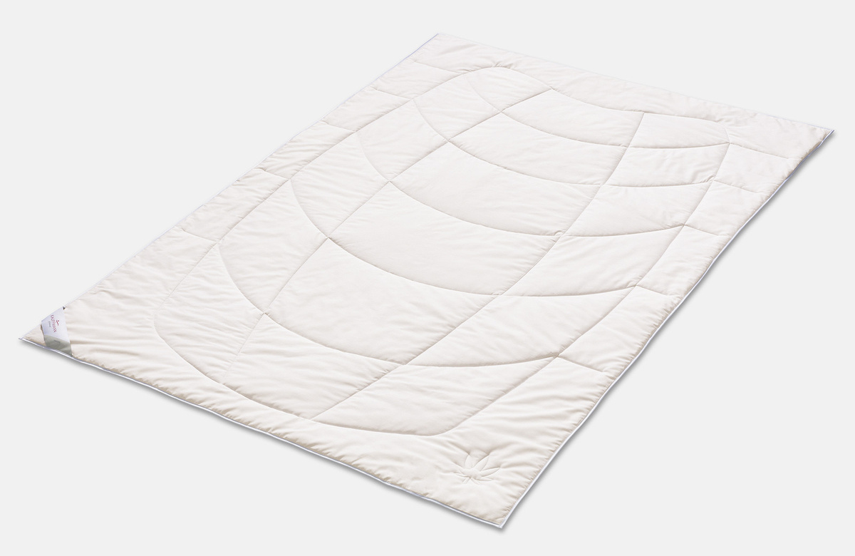 Kauffmann Hanf Leicht Sommerdecke Monodecke Vegan Weiß B/B: 200 x 200 cm - Bild 1