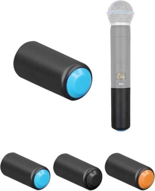 MovingMic 2er-Set Mikrofon-Abdeckungen mit Schraubkappe in Schwarz für drahtlose Mikrofone PGX24, SLX24, PG58, SM58 und BETA58 - Bild 1