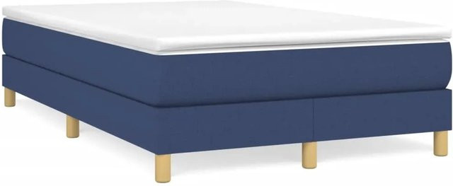 vidaXL Boxspringbett Blau mit Stoffbezug B/T/H: 120 x 200 x 203 cm - Bild 1