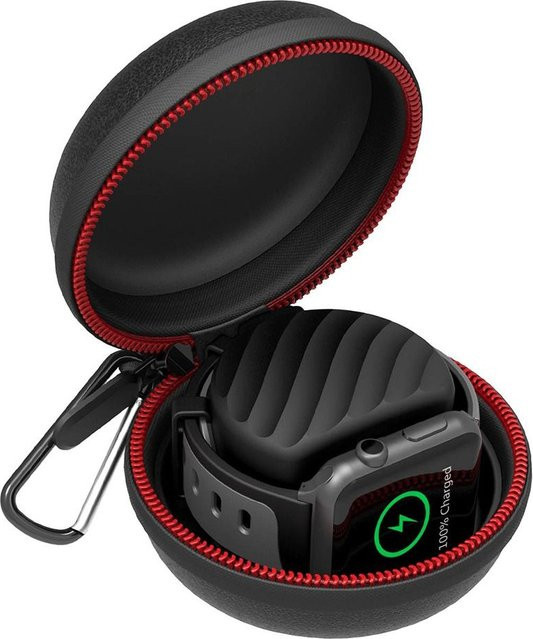 Harte Aufbewahrungstasche aus EVA für Apple Watch und Ladestation in Schwarz - Bild 1