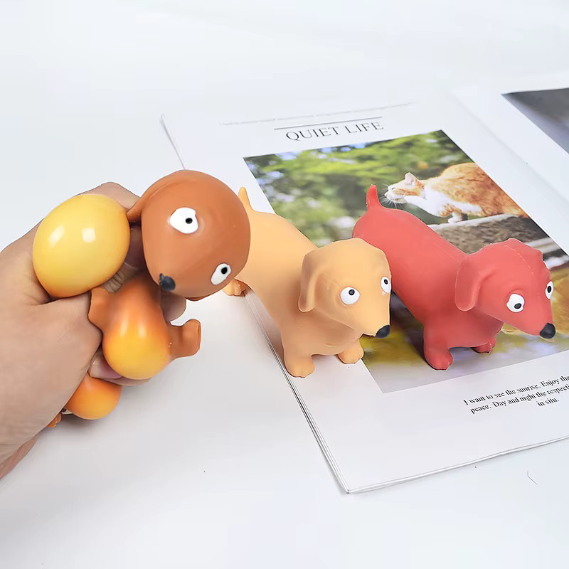 Datgo Dackel-Quetschspielzeug, mit Musik, Elastisch, Verformbar - Bild 2