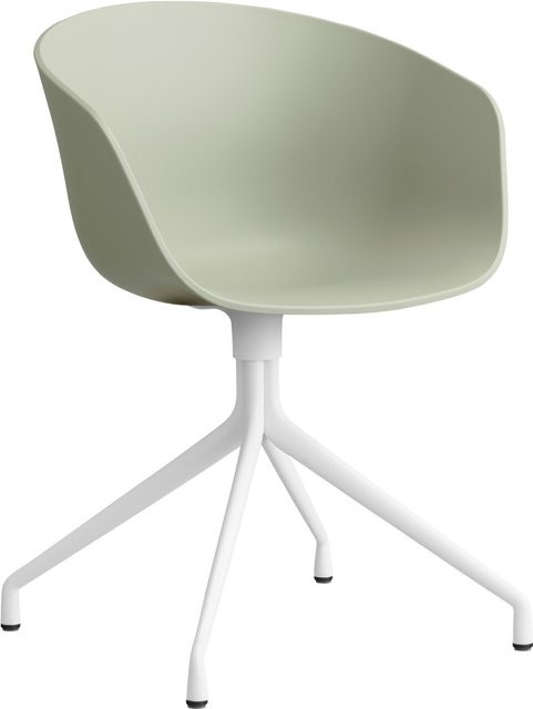 HAY About A Chair AAC 20 Drehstuhl mit Armlehnen in Grün aus Kunststoff und Aluminium mit mattem Finish - Bild 1