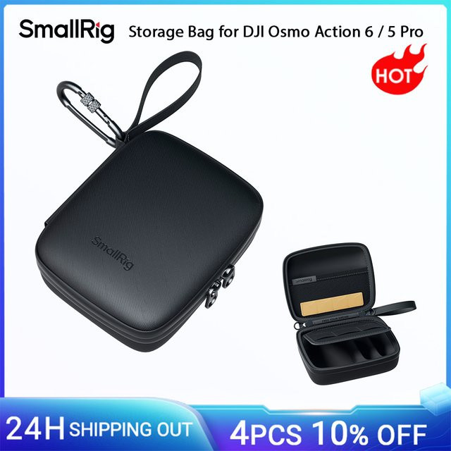 SmallRig Aufbewahrungstasche für DJI Osmo Action 6 5 Pro 4 3, DJI Osmo Nano und GoPro Hero 13 12 sowie Insta360 Ace Pro 2 in Schwarz - Bild 1