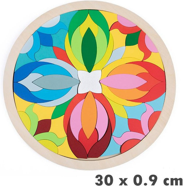 Bai Fen Bai Regenbogen-Puzzle aus Holz, bunt, ab 3 Jahren - Bild 1