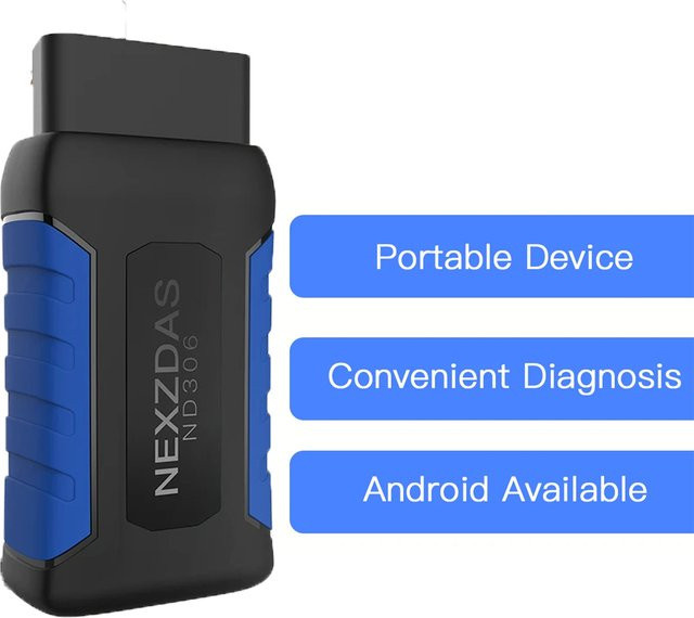 Humzor Nexzdas ND306 Bluetooth Auto Diagnose Werkzeug für Vollsystem Fehlerdiagnose und Service Reset in Schwarz - Bild 1