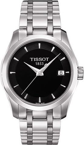 Tissot Armbanduhr, Quarz, Edelstahlgehäuse, 32 mm, Edelstahlarmband, Schwarz - Bild 1