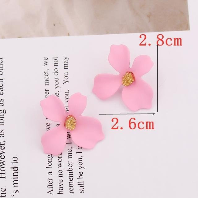YIRAN Jewelry Ohrringe, Rosa, Blume, Tropfen, Kupfer, Damen - Bild 1