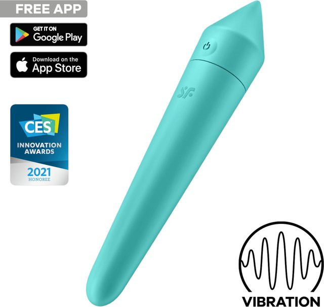 Satisfyer Ultra Power Bullet 8 Connect App Vibrationsmassage in Türkis, Höhe: 14 cm - Bild 1