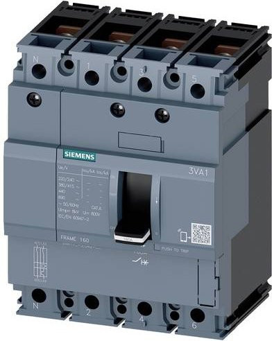 Siemens 3VA1196-3ED42-0AA0 Leistungsschalter in Grau mit einem Einstellbereich von 16 - 16A und einer maximalen Schaltspannung von 690 V/AC - Bild 1