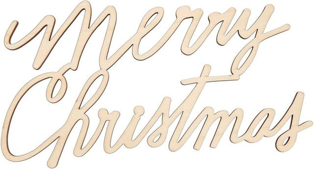 Magnetischer Rico Design Holzschriftzug Merry Christmas in Beige, B/H: 28,5 x 18,5 cm - Bild 1