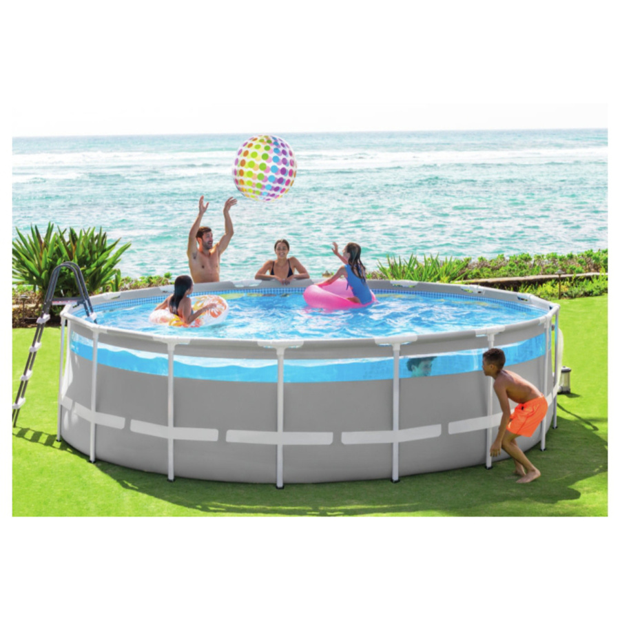 Intex Frame Swimming Pool Set Serie Prism Clearview mit Kartuschenfilteranlage, Durchmesser: 488 cm, Höhe: 122 cm - Bild 2