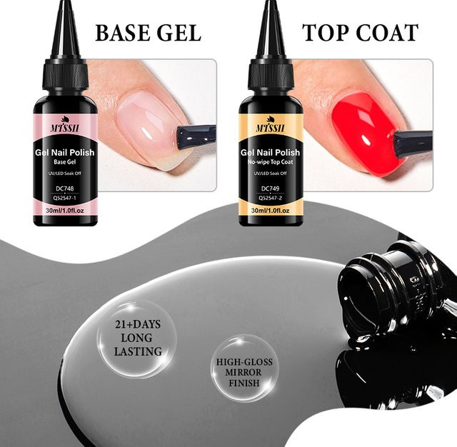 Mtssii Basisgel, 2 Stück, 30 ml, Glänzend, UV-LED-Gel - Bild 1