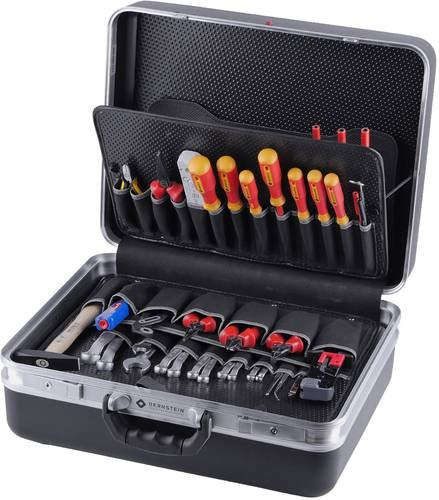 Bernstein Tools TELECOM 6600 Elektriker Werkzeugkoffer schwarz, 116-teilig, wasserdicht mit Einsätzen, B/T/H: 49,0 x 41,0 x 19,0 cm - Bild 1