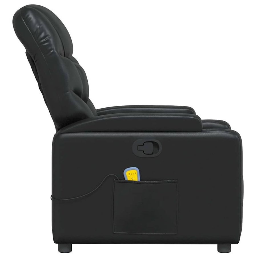 vidaXL Massagesessel Schwarz aus Kunstleder mit Armlehnen - Bild 4