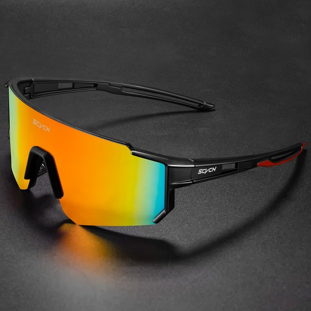 SCVCN Sportsonnenbrille, Vollrand, Black, Unisex, Kunststoff - Bild 1