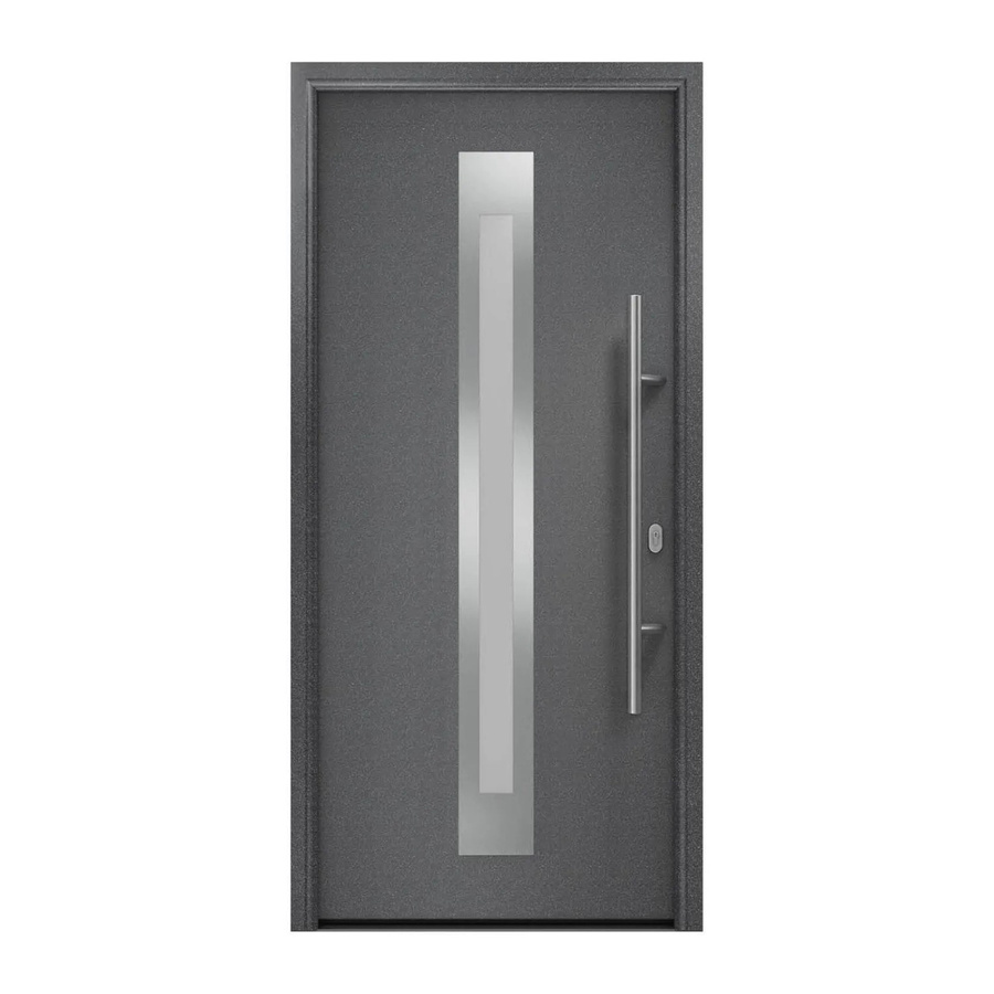 EcoStar Haustür Isopro IP 770S in Anthrazitmetallic mit Glaseinsatz, B: 110 cm, H: 210 cm, DIN Rechtsausführung - Bild 2