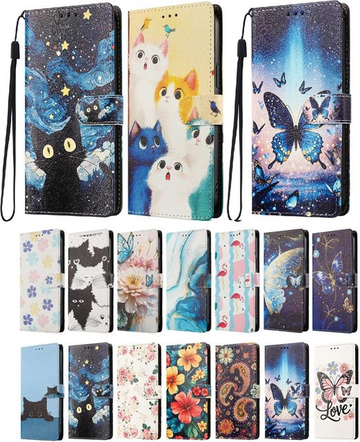 Magnetische Flip-Lederhülle für Xiaomi 17 Pro Max Ultra 17T 17TPro 17Max 17Ultra 17Pro mit Kartenfach und 3D-Motiv in Multicolour - Bild 1