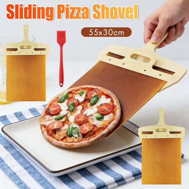 APWIKOGER Antihaftbeschichtete Pizzaschaufel und Teigtablett in Rechteckform, B: 55,0 cm, T: 30,0 cm - Bild 1