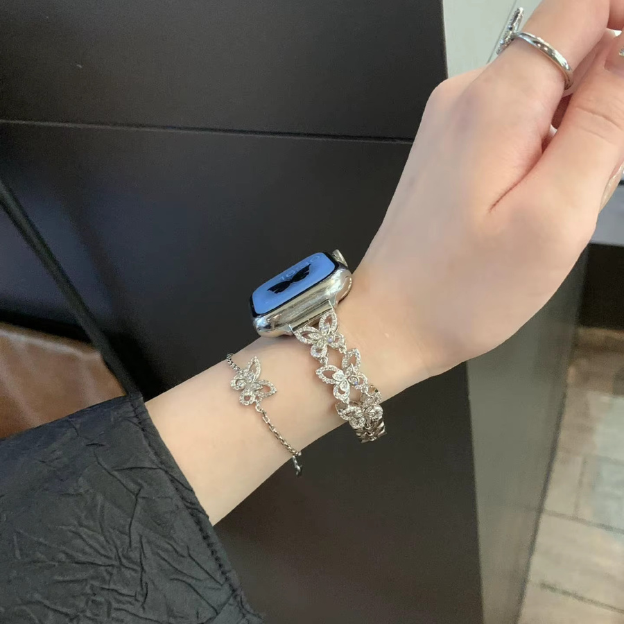 Uhrenarmband Schmetterling, Kupfer, Silber, Unisex - Bild 4