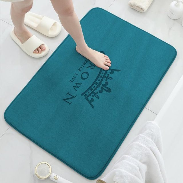 Rutschfeste Badezimmer Matte mit Kronenmuster von Yiran Furniture, schnelltrocknend und saugfähig, B/T: 60 x 40 cm - Bild 1