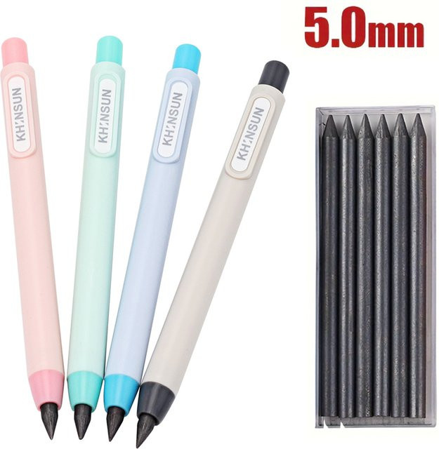 JOMPENS Mechanische Druckbleistifte Set mit 5,0 mm Graphitminen und Box in Schwarz und Grau - Bild 1