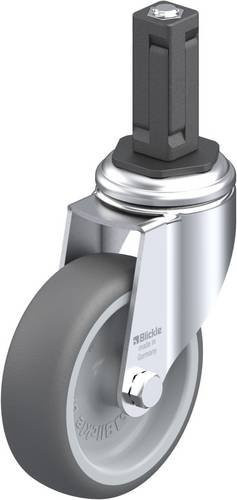 Blickle Lenkrolle LKRA-PATH 101G-11-EV13 in Grau, Rad-Durchmesser: 100 mm, Tragfähigkeit: 120 kg, Material: Stahl und Kunststoff, verzinkt - Bild 1