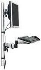 Novus Tetra Support System Wall Station Wandhalterung für LCD-Bildschirm, Tastatur und Maus in Silber und Anthrazit - Bild 1