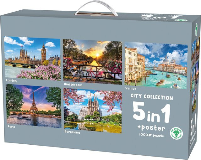 Mr. Broccoli Puzzle-Box Städtetrip, 5-teiliges Set, 5000 Teile - Bild 1