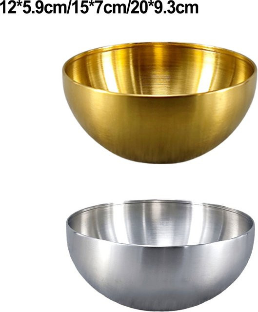 LEENKEA Reismüslischale aus Edelstahl 304 in Silber, doppelwandige und wärmeisolierte Schüssel für Müsli, Suppe oder Eiscreme - Bild 1