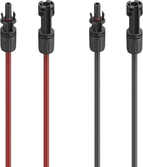 Hama Solarkabel Verlängerung für PV-Anlage mit MC4 Steckern, 4 mm², 2x 5 m, Rot und Schwarz - Bild 1