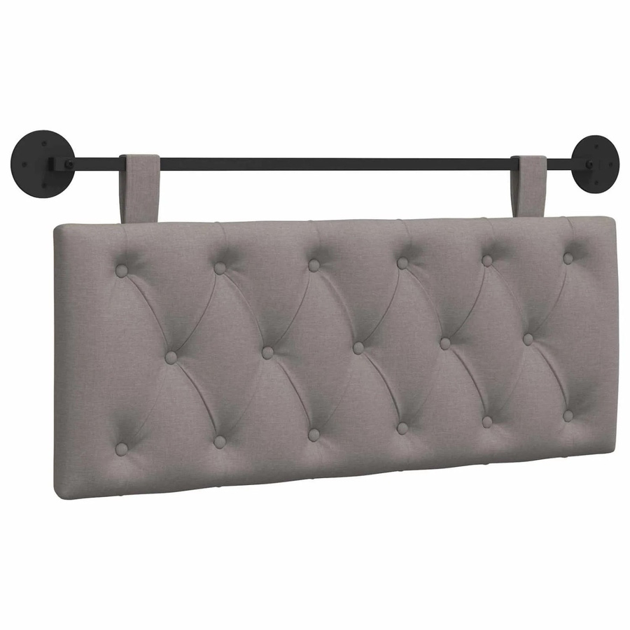 vidaXL Wandmontiertes Polsterpaneel in Taupe mit Stoffbezug, B/H/T: 110 x 55 x 7 cm - Bild 2