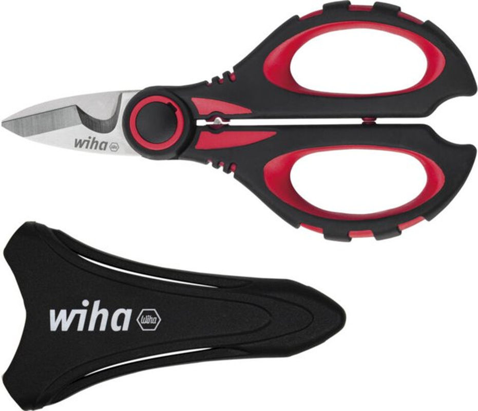 Wiha Elektrikerschere mit Crimpfunktion in Schwarz und Rot, Länge: 160 mm - Bild 2